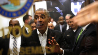 Enjoy some video of Barack Obama sauntering into jury duty like it's not a big thing